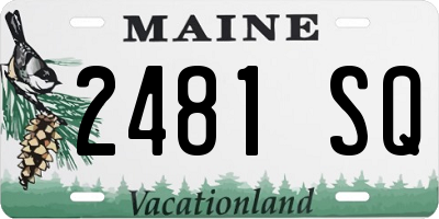 ME license plate 2481SQ