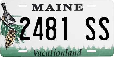 ME license plate 2481SS