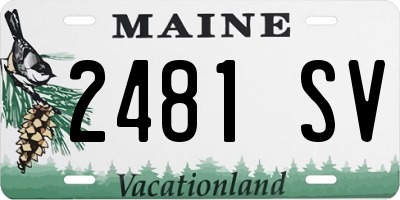 ME license plate 2481SV