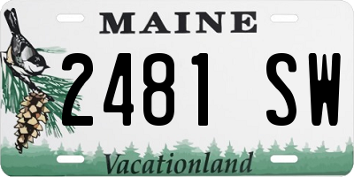 ME license plate 2481SW