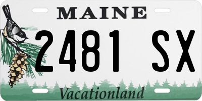 ME license plate 2481SX