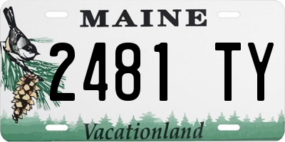 ME license plate 2481TY