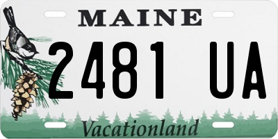 ME license plate 2481UA