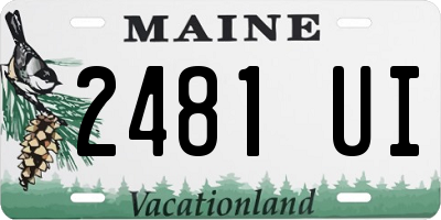 ME license plate 2481UI