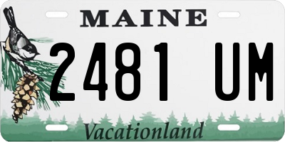 ME license plate 2481UM