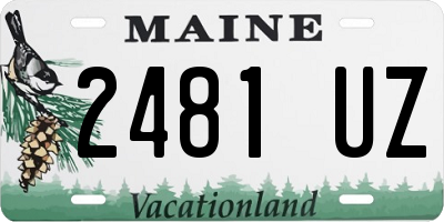 ME license plate 2481UZ