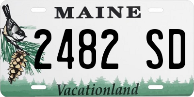 ME license plate 2482SD