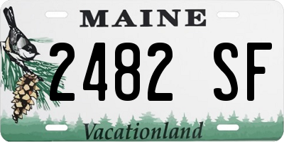 ME license plate 2482SF