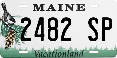 ME license plate 2482SP