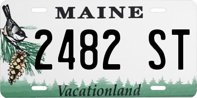 ME license plate 2482ST