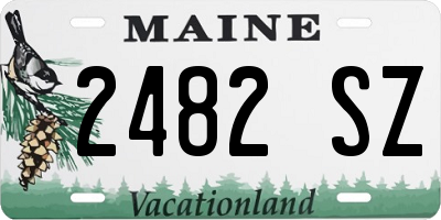 ME license plate 2482SZ
