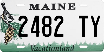 ME license plate 2482TY