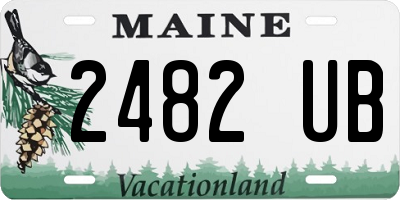 ME license plate 2482UB