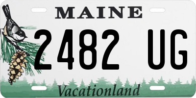 ME license plate 2482UG