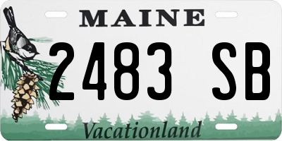 ME license plate 2483SB