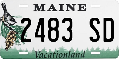 ME license plate 2483SD