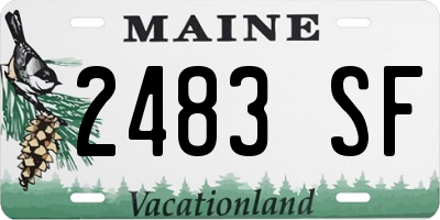 ME license plate 2483SF
