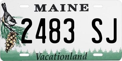 ME license plate 2483SJ