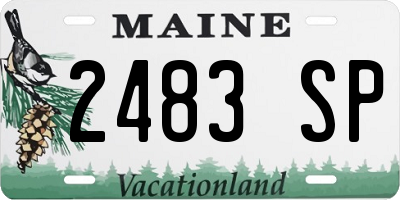 ME license plate 2483SP