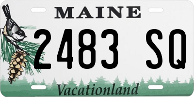 ME license plate 2483SQ