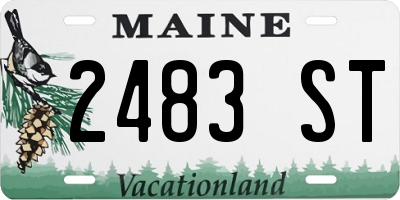 ME license plate 2483ST