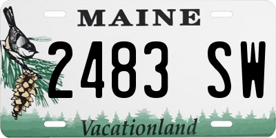 ME license plate 2483SW