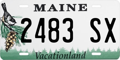 ME license plate 2483SX