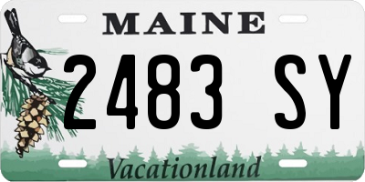 ME license plate 2483SY