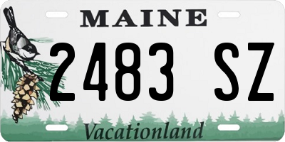 ME license plate 2483SZ