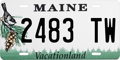 ME license plate 2483TW