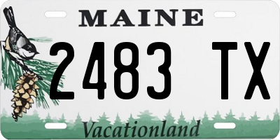 ME license plate 2483TX