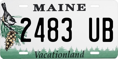 ME license plate 2483UB