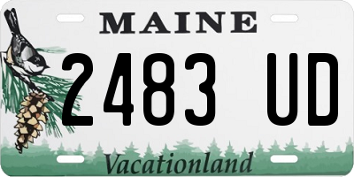 ME license plate 2483UD