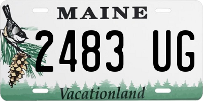 ME license plate 2483UG