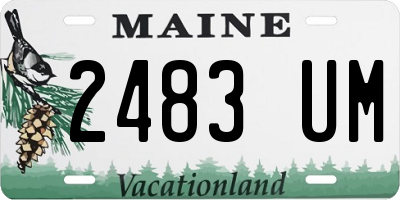 ME license plate 2483UM