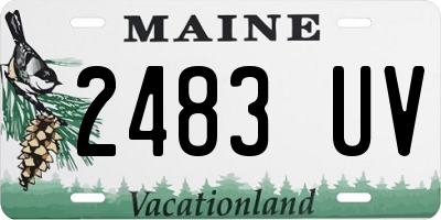 ME license plate 2483UV