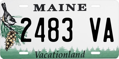 ME license plate 2483VA