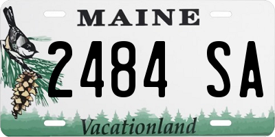 ME license plate 2484SA