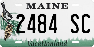 ME license plate 2484SC
