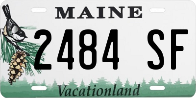 ME license plate 2484SF