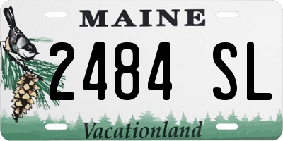 ME license plate 2484SL