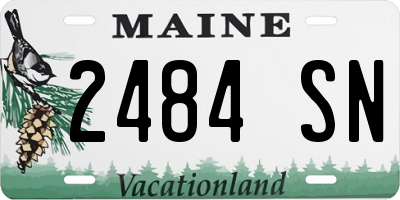 ME license plate 2484SN