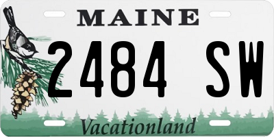 ME license plate 2484SW