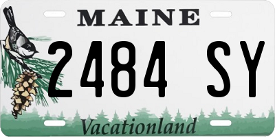 ME license plate 2484SY