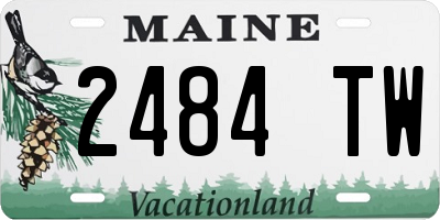 ME license plate 2484TW