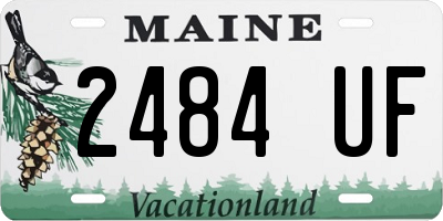 ME license plate 2484UF