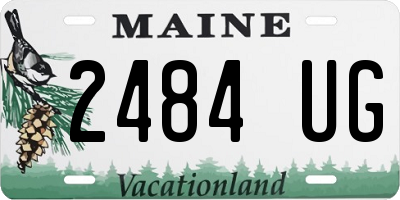 ME license plate 2484UG