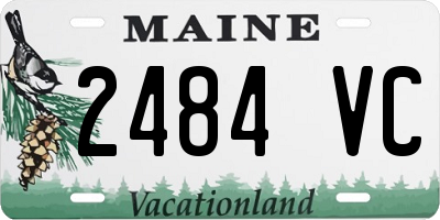 ME license plate 2484VC