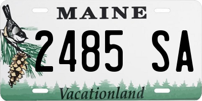 ME license plate 2485SA