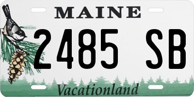 ME license plate 2485SB